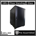 LDR 18U Assembled Server Rack Cabinet with Fan, PDU & Shelves