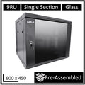 LDR 9U Assembled Wall Mount Network & Security Cabinet
