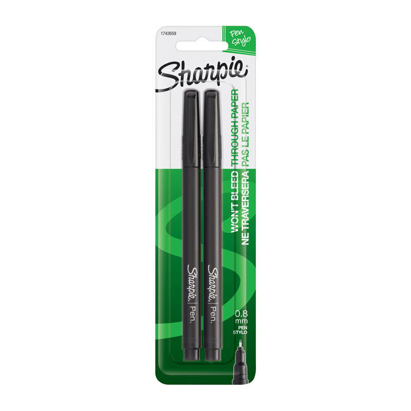 Sharpie Fine Point Black Permanent Pens - 12 Pens Bulk Pack 