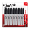 Sharpie Fine Point Permanent Markers - Black, 12-Count Box 