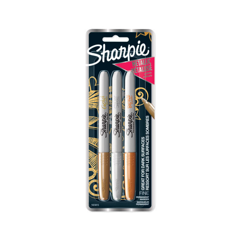 Sharpie Metallic Markers - Assorted Colors 3-Pack 