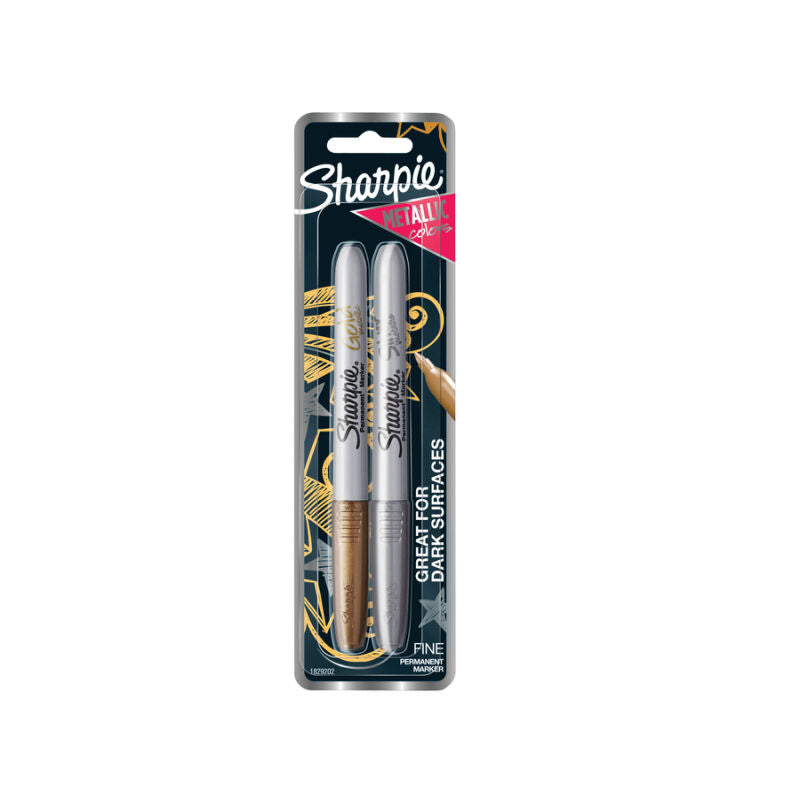 Sharpie Metallic Assorted Markers - 2 Pack for Crafts & Art 