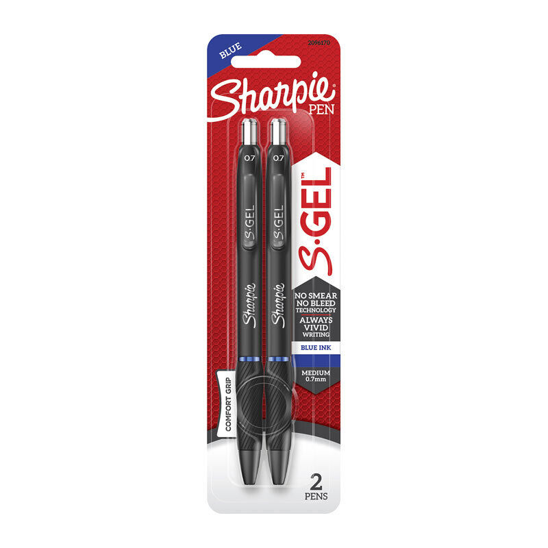 Sharpie Ret retractable Pens, Blue 0.7mm, Bulk Pack of 12 (6 x 2-Packs)