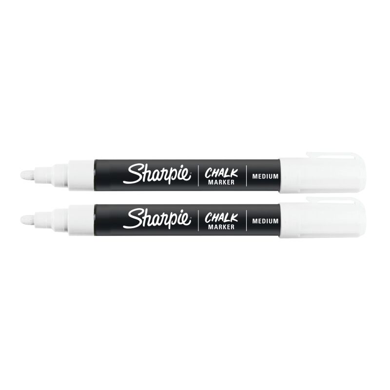 White Liquid Chalk Markers - Bulk 8-Pack (4 x 2 Pens) 