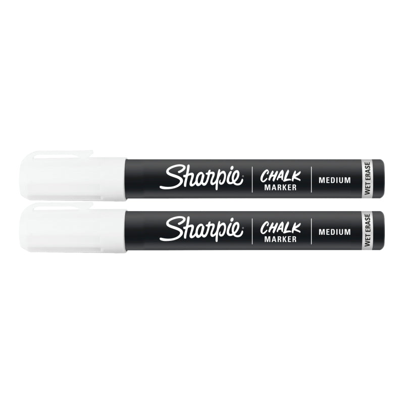 White Liquid Chalk Markers - Bulk 8-Pack (4 x 2 Pens) 