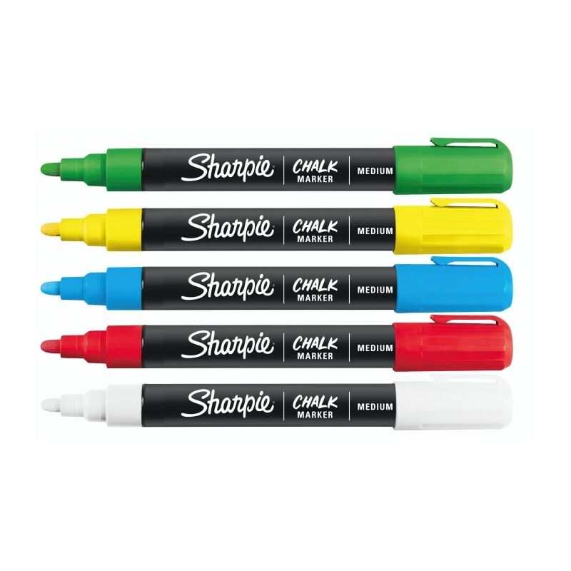 Liquid Chalk Wet Erase Markers - Assorted 5-Pack 