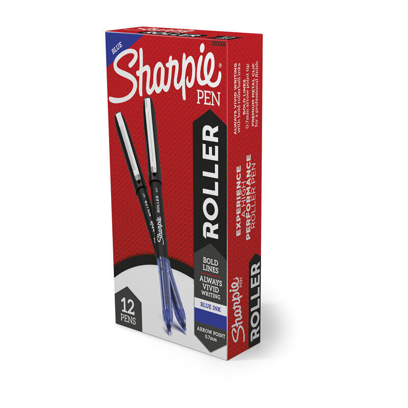 Sharpie Rollerball 0.7mm Blue Pen - Box of 12 