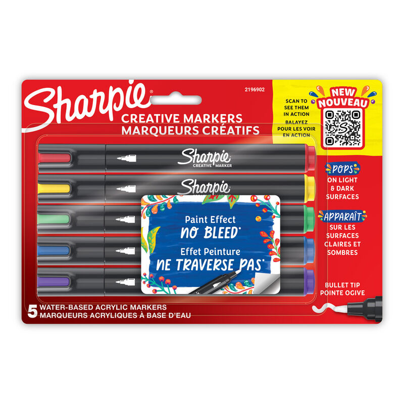 Vibrant Assorted Bullet Tip Markers - Bulk Pack of 30 