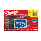 Sharpie Creative Brush Markers - Assorted 5-Pack for Art & Design