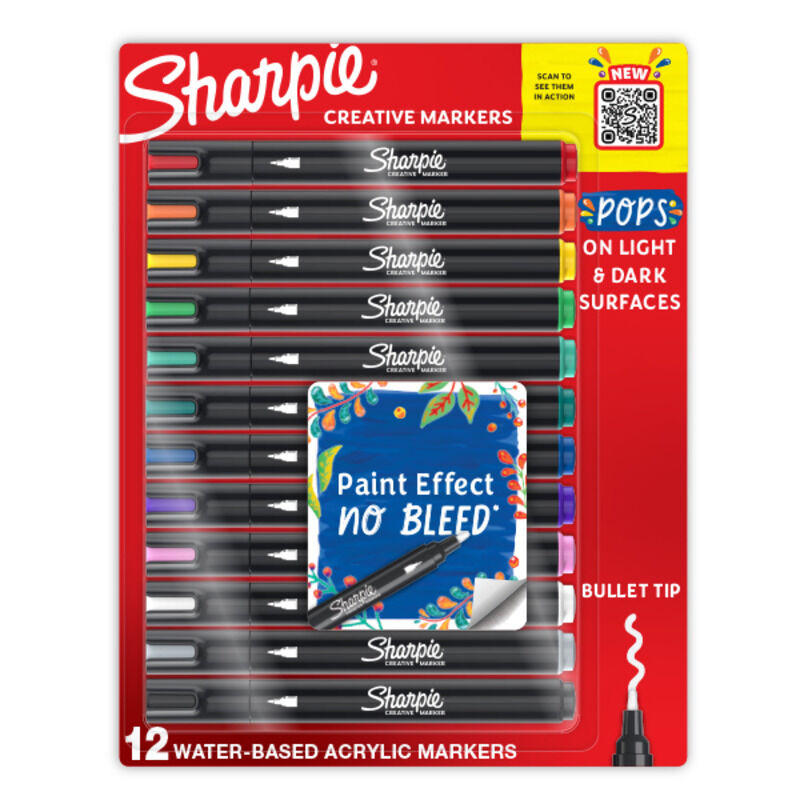 Sharpie Creative Bullet Tip Markers - Assorted 12 Pack 