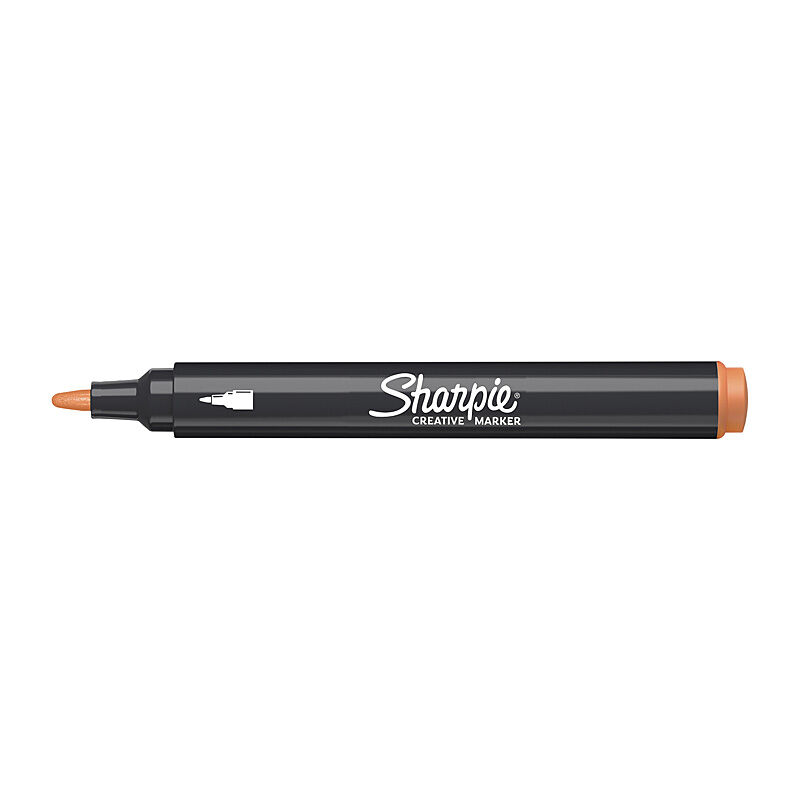6 Orange Bullet Tip Markers for Art & Crafts 