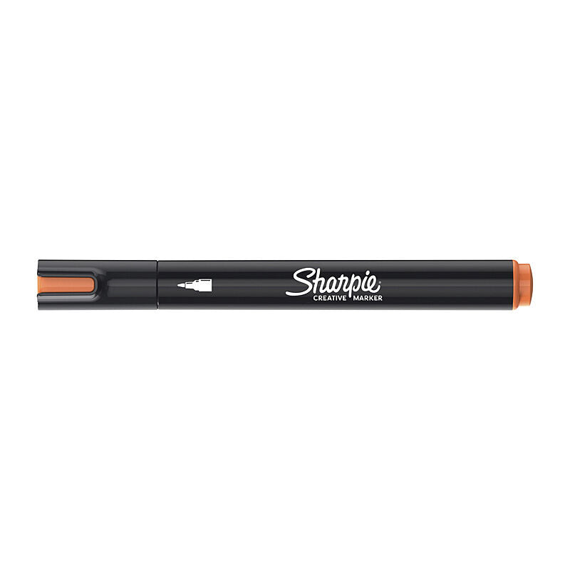 6 Orange Bullet Tip Markers for Art & Crafts 