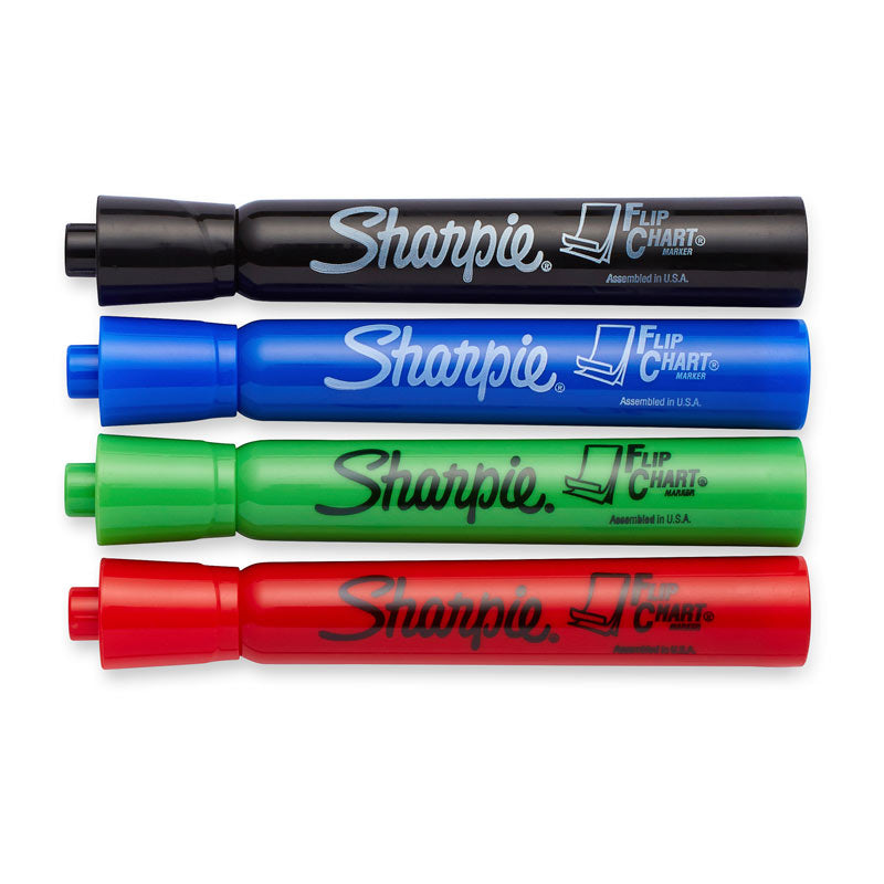 SH Bold Assorted Flip Chart Markers - 4 Pack 