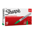 Sharpie Fine Point Green Permanent Markers - Box of 12 