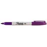 Sharpie SH Fine Point Purple Permanent Markers - Box of 12