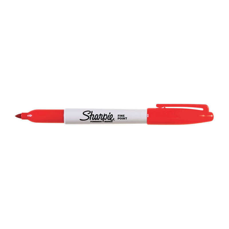 Sharpie Red Fine Point Permanent Markers (12-Pack) 