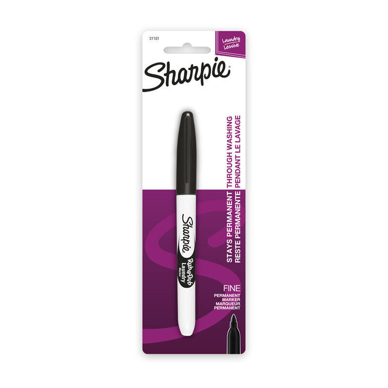 Sharpie Rub-a-Dub Laundry Marker - Black (6-Pack) 