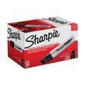 Black Magnum Permanent Markers - Box of 12 Chisel Tip 