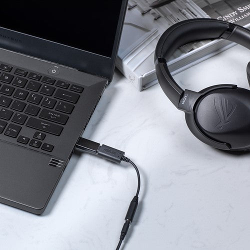 ASUS AI Noise-Canceling USB-C Mic Adapter | Clear Voice for Gaming & Calls ASUS