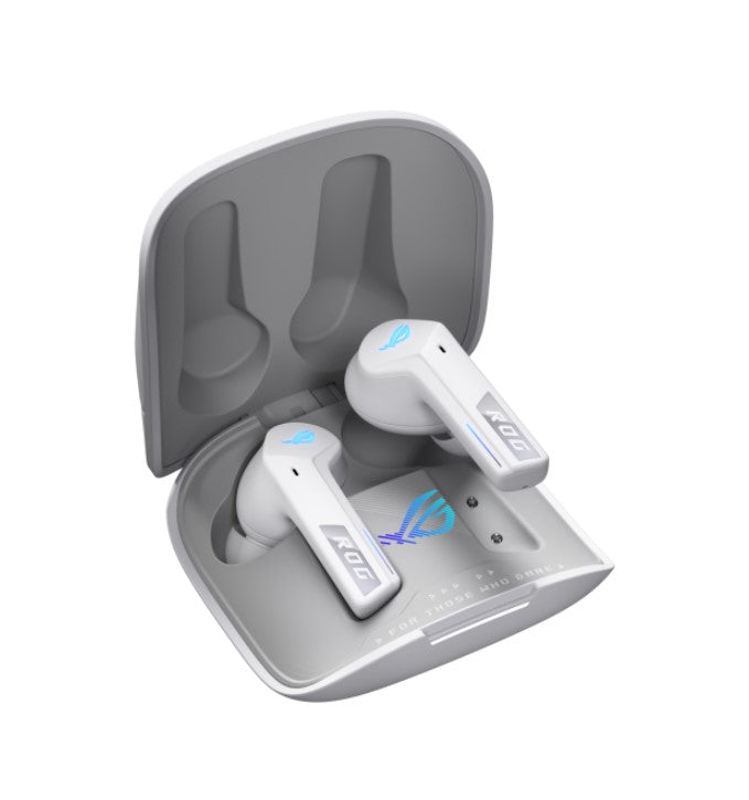 ASUS ROG Cetra True Wireless SpeedNova White, Dual-Mode, Bone-Conduction AI Microphones, Up to 46-hour battery life, Hybrid Multipoint ASUS