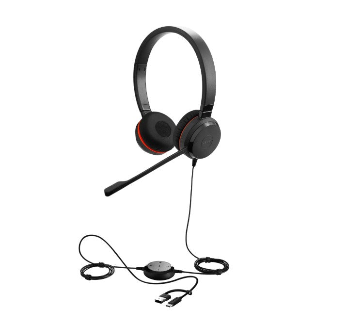 Jabra Evolve 30 II Stereo UC Headset, USB-C/A, 3.5mm