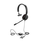 Jabra Evolve 20 SE, USB C/A, MS Mono Headset, Plug-and-play, Noise-cancelling, Clearer Conversation, Manage Ca