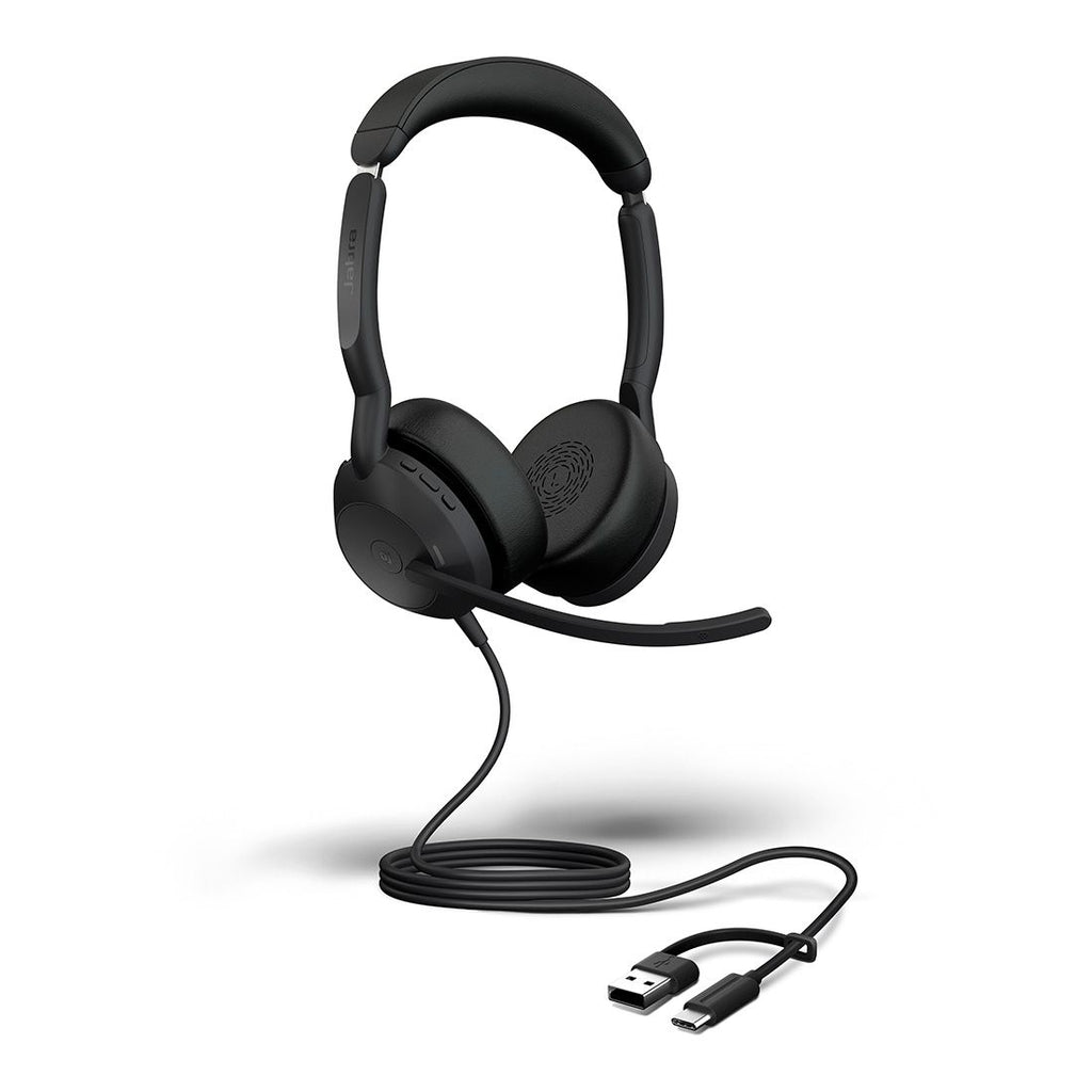 Jabra Evolve2 50 stereo headset with USB-C/A connectivity