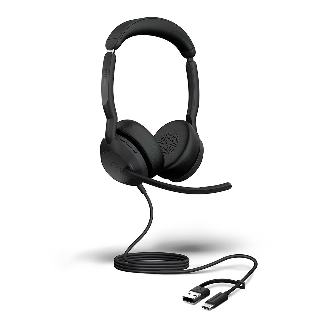 Jabra Evolve2 50, USB C/A MS Stereo Headset, Bluetooth®, 4 microphones, Active Noise Cancellation, B - 25089-999-799