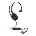 Jabra Evolve2 50 Mono Headset: USB-C/A, ANC & Comfort for Work Jabra