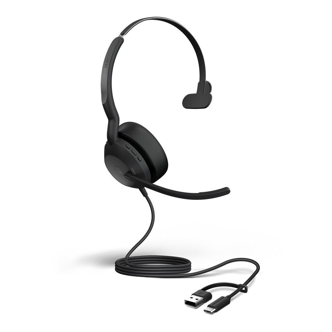Jabra Evolve2 50 Mono Headset: USB-C/A, ANC & Comfort for Work Jabra