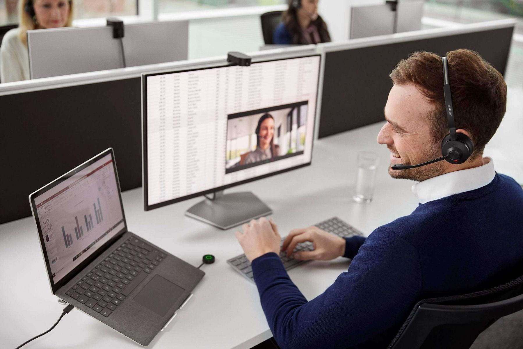 Jabra Engage 55 SE Stereo MS DECT Headset | 150m Wireless & Noise Cancelling