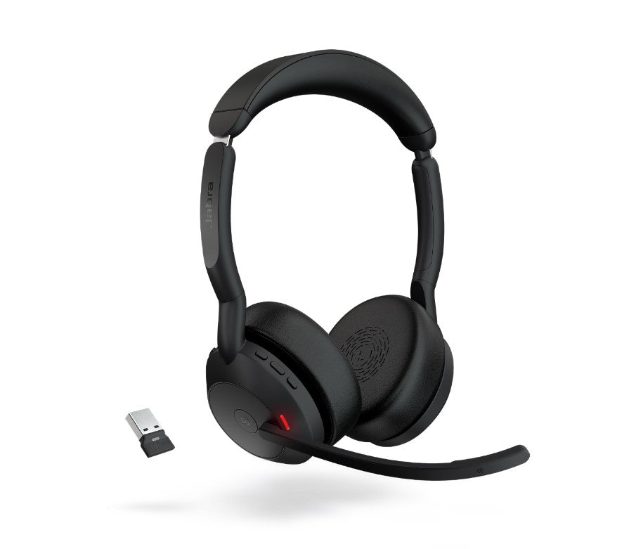 Jabra Evolve2 55 Stereo USB A ANC Headset for Teams | 30m Wireless 