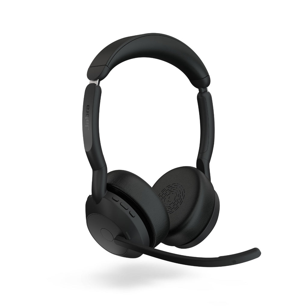 Jabra Evolve2 55 MS Teams Stereo Headset with Stand - Wireless & ANC USB-C Jabra