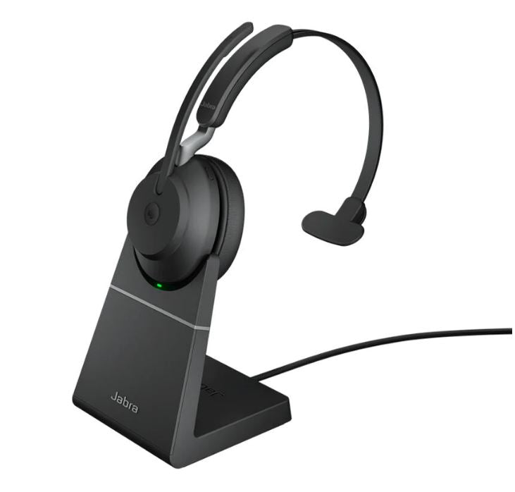 Jabra Evolve2 65 MS Teams Wireless Mono Headset with Charging Stand Jabra