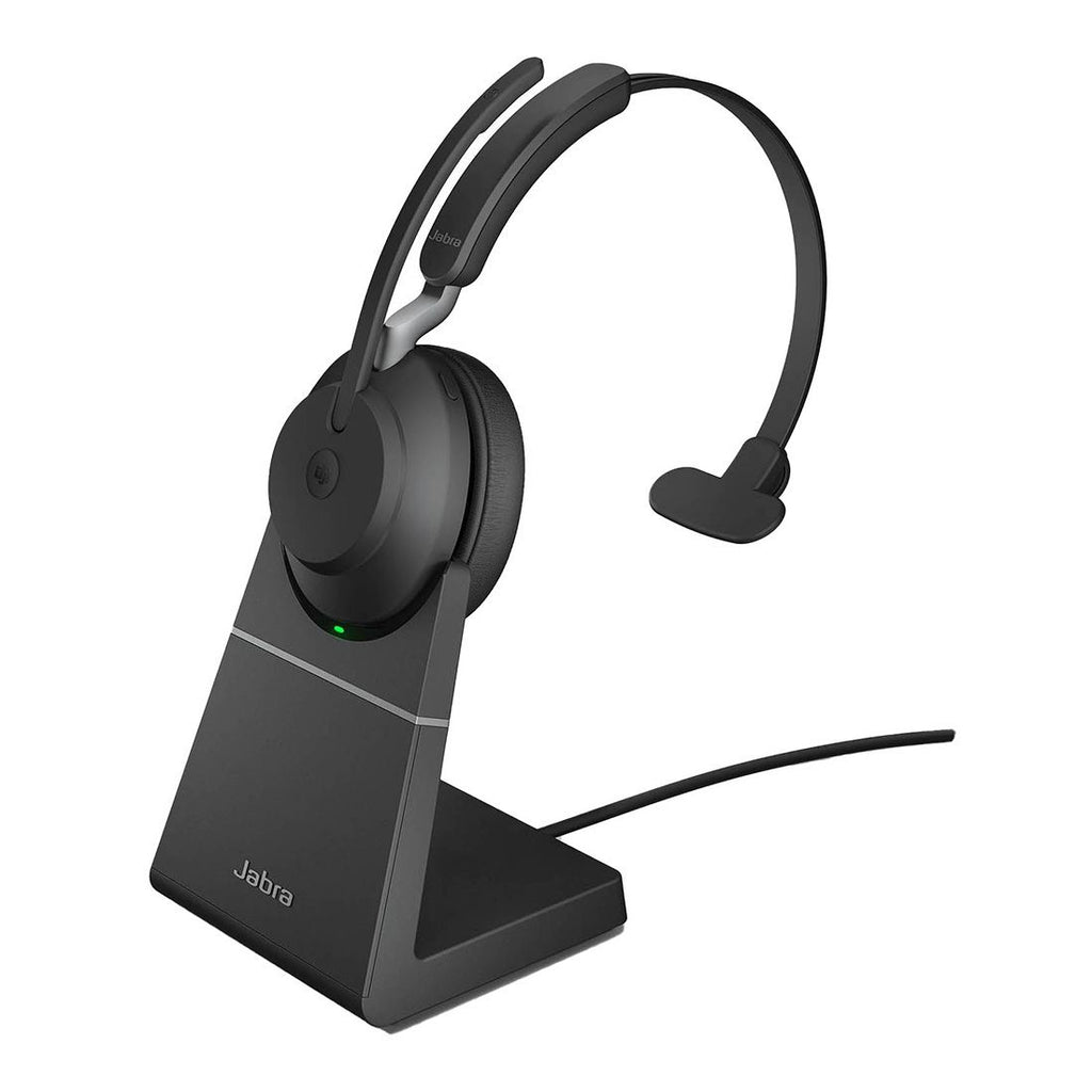 Jabra Evolve2 65 UC Mono Headset w/ Charging Stand (USB-A) 