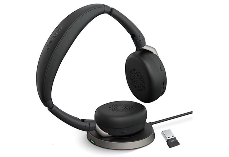 Jabra Evolve2 65 Flex MS Wireless Headset | USB-C, Noise Cancelling & Stand Jabra