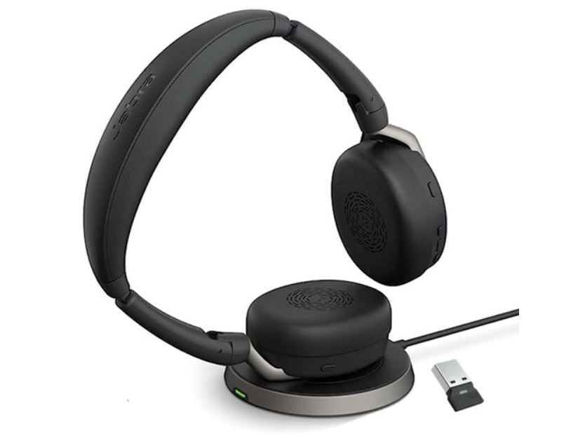 Jabra Evolve2 65 Flex UC Wireless Headset w/ ANC & Charging Stand Jabra