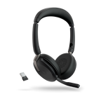 Jabra Evolve2 65 Flex UC Wireless Headset - Foldable, USB-A Dongle Jabra