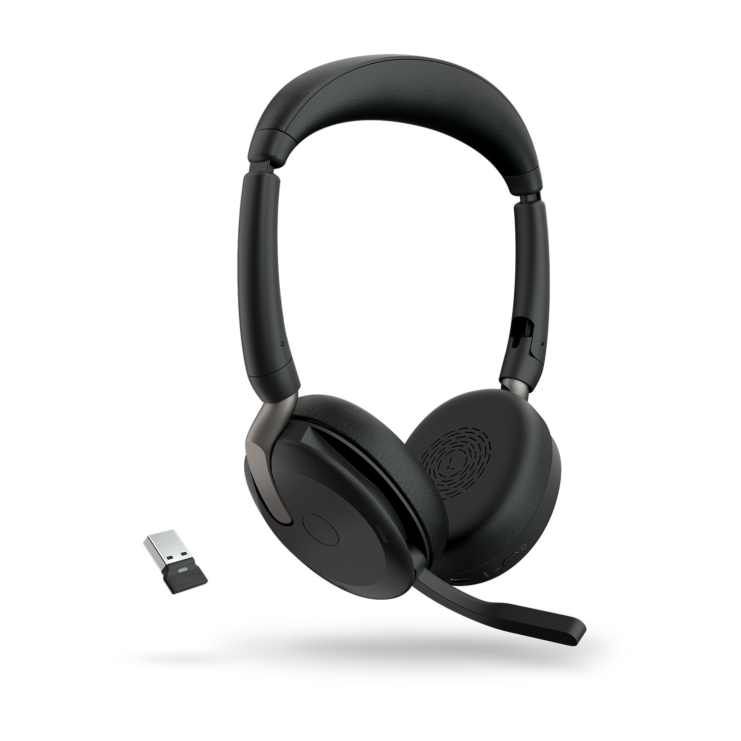 Jabra Evolve2 65 Flex UC Wireless Headset - Foldable, USB-A Dongle Jabra