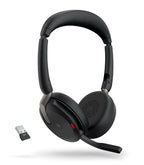 Jabra Evolve2 65 Flex UC Bluetooth Headset w/ ANC & Charging Stand