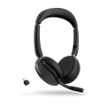 Jabra Evolve2 65 Flex UC headset folded for portability