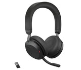 Jabra Evolve2 75 USB-C Link380a UC Stereo Black, 8-Mic Technology, 36 Hours Battery & Fast Charge, Dual-Foam T