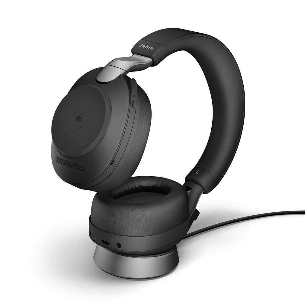 Jabra Evolve2 85 MS USB-C Stereo Bluetooth Headset Black Link 380 USB-C, Charging Stand USB-C, 10-Mi - 28599-999-889