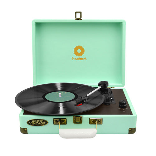 MBEAT (LS)mbeat® Woodstock Retro Turntable Player TIIFFANY BLUE Speakers: Built in 2 speaker - image 2