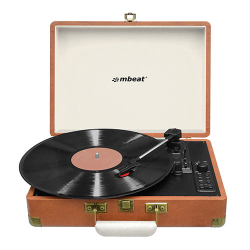 MBEAT (LS) mbeat® Woodstock Retro Turntable Recorder with Bluetooth & USB Direct Recording - MBEAT MB-USBTR128