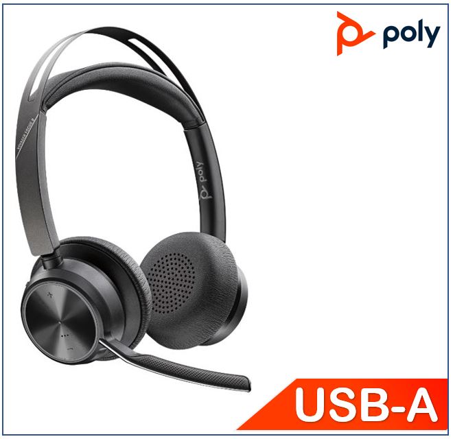 Poly Voyager Focus 2 Wireless Headset | Noise Cancelling for Hybrid Work Polycom (Old, Use POLY01)