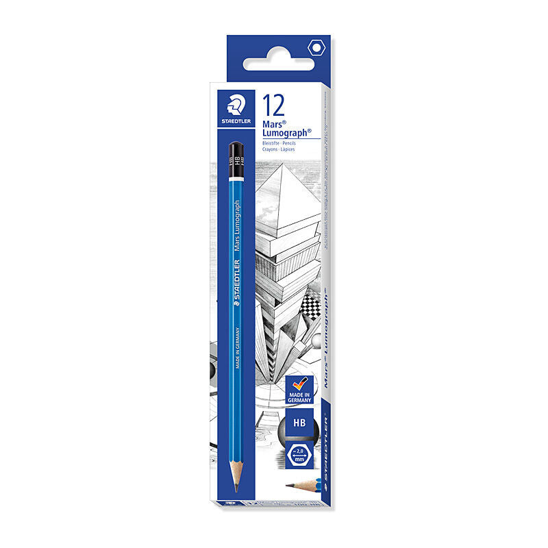 Staedtler Lumograph HB Pencils - Premium Drawing & Sketching (Bx12) Staedtler