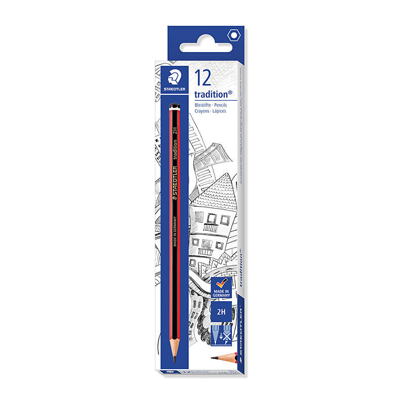 Staedtler Tradition 2H Graphite Pencils - 12 Pack Staedtler