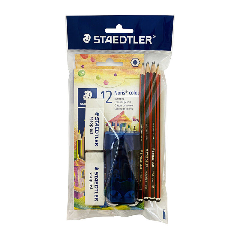 Staedtler Essential School Kit - Pencils, Eraser, Sharpener Set Staedtler