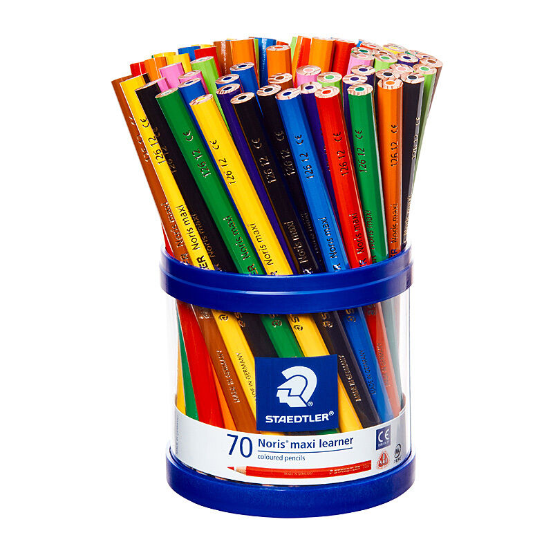 Staedtler Noris Jumbo Pencils for Kids - Easy Grip Assorted Colors Staedtler